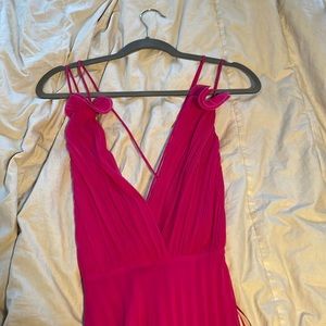 Zara pink long pleated dress.